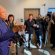 Mike Espy talking to media at Highland Colony Baptist Church in Ridgeland, Miss., on Tuesday, November 27, 2018